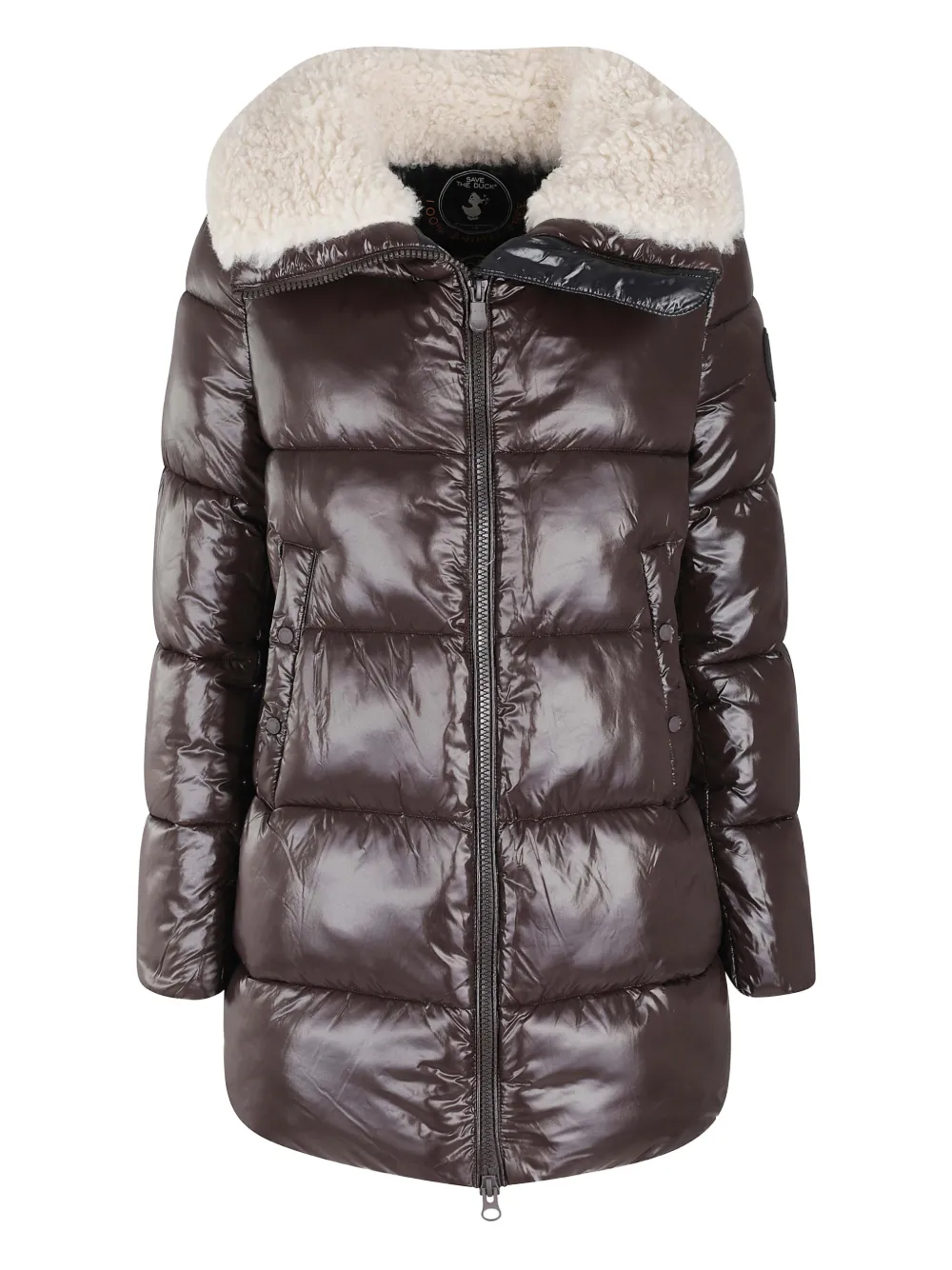 Save The Duck zip-up coat | Brown | Image 1