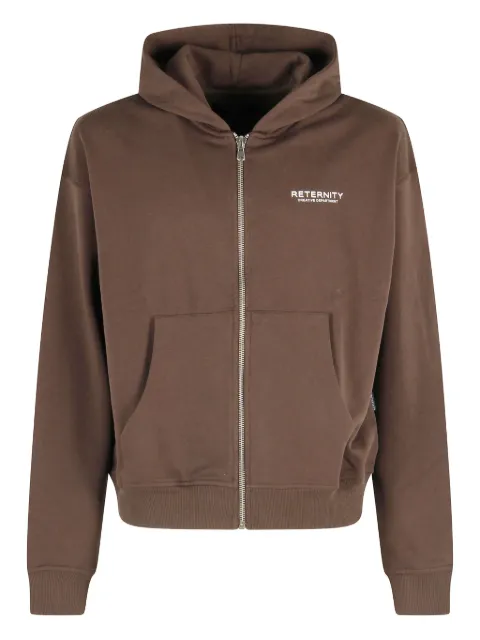 RETERNITY hoodie de aldogón con logo estampado y cierre