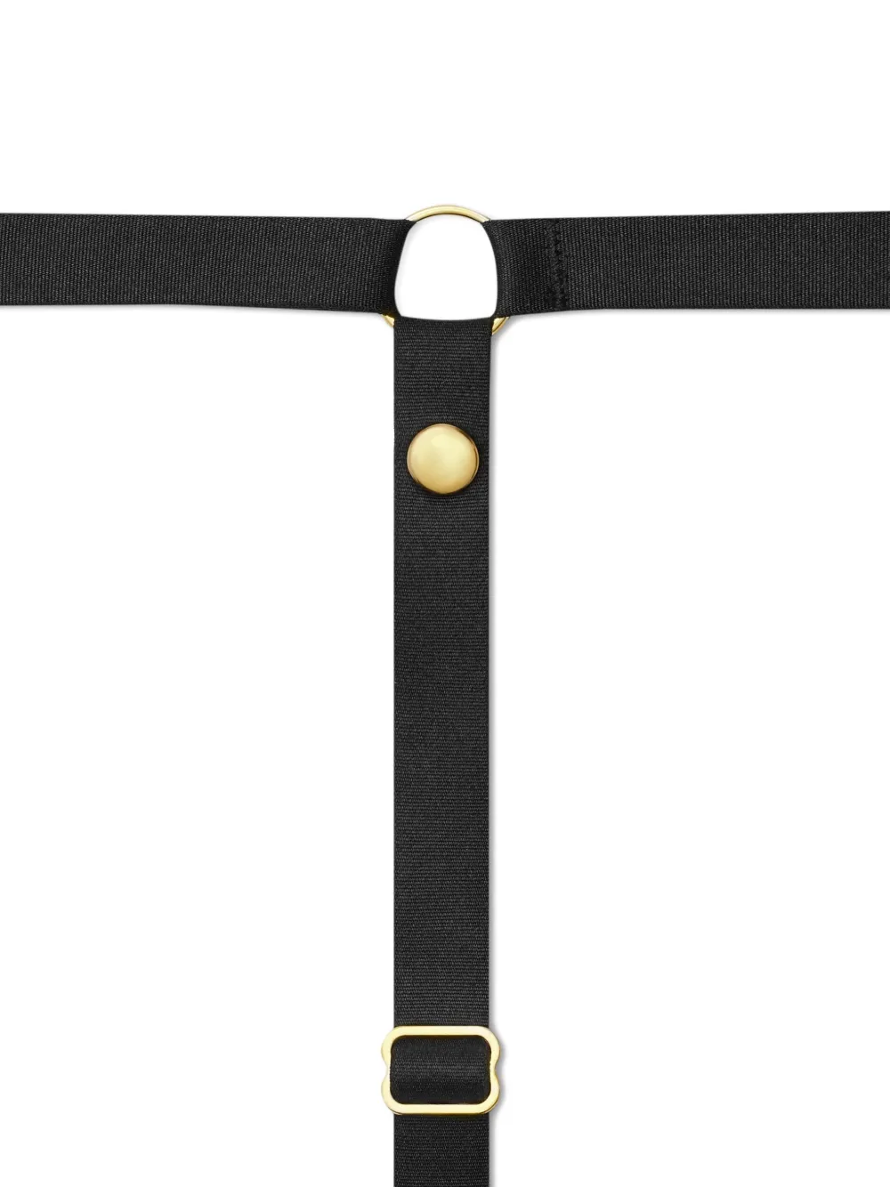Maison Close Garter Lace Thong In Black