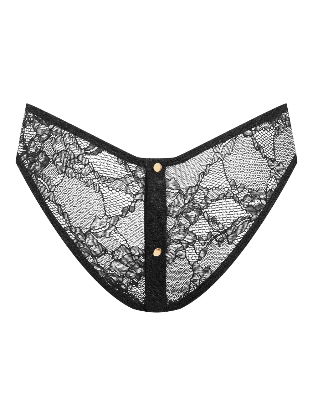 Maison Close jeux magnétiques harness lace panty - Zwart