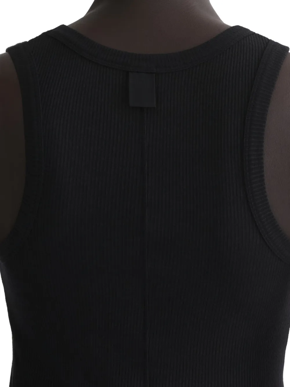 Mugler Geribbelde tanktop Zwart