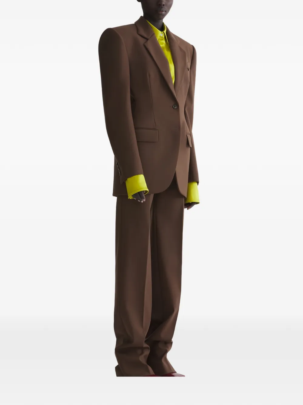  Mugler Straight Trousers - Brown 