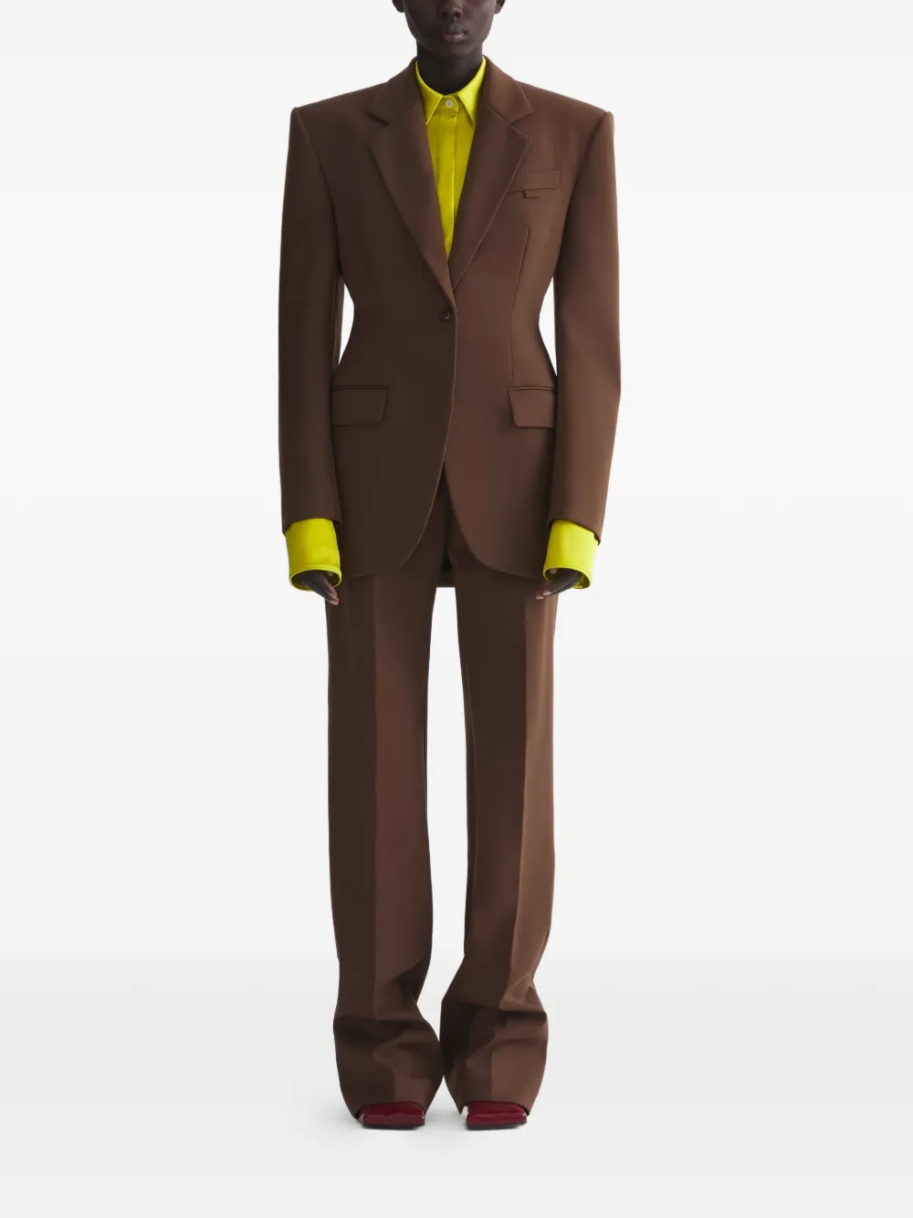 Mugler Straight broek - Bruin