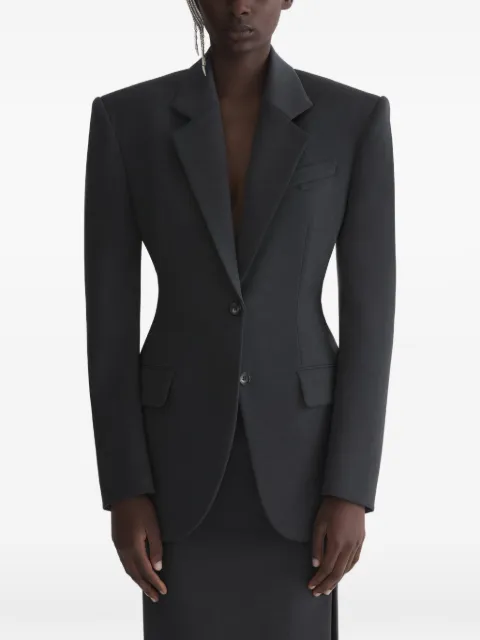 Mugler padded shoulder jacket