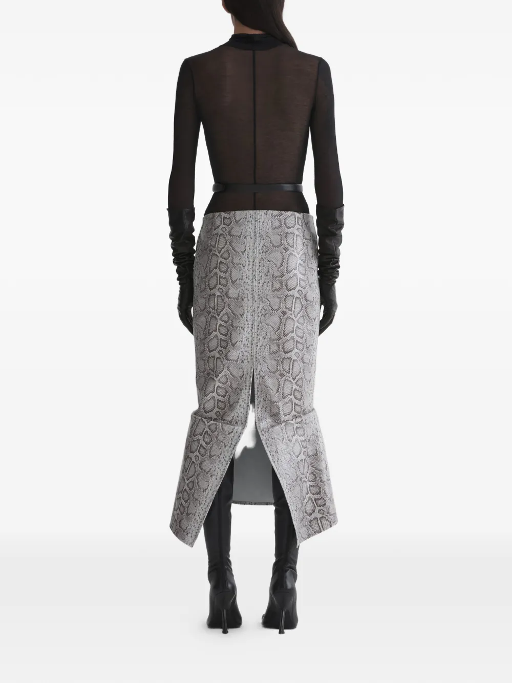 Mugler Top met lange mouwen Grijs
