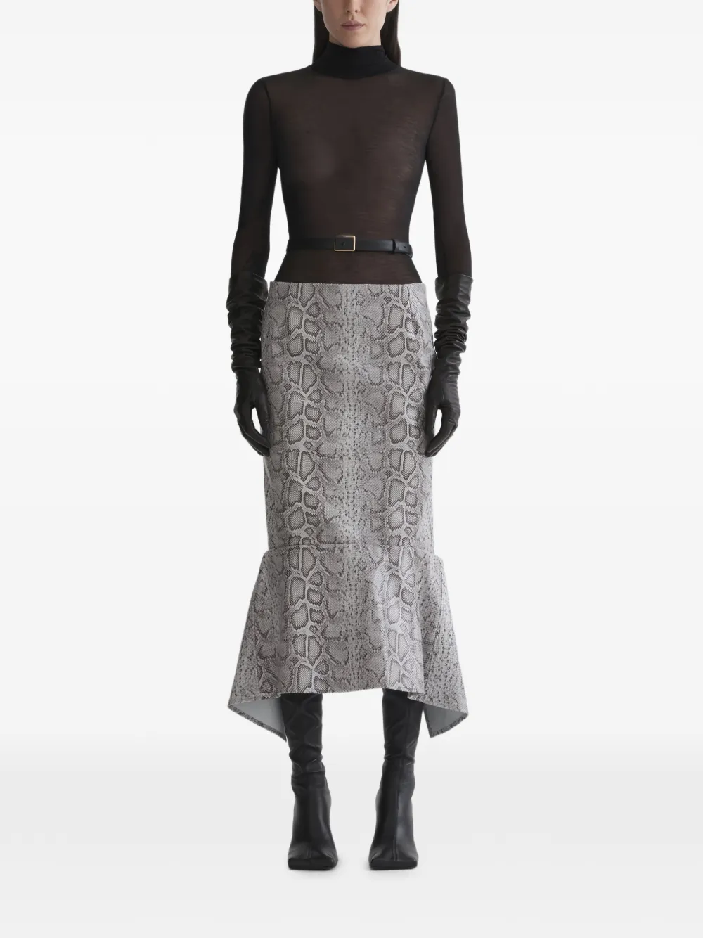 Mugler Top met lange mouwen Grijs