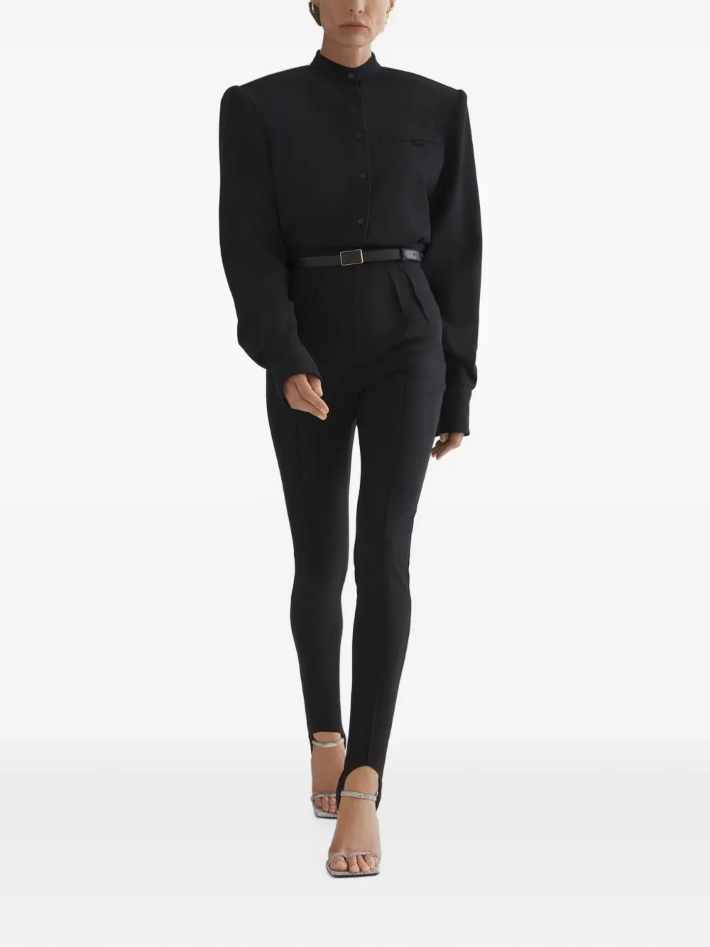 Mugler Tailored Leggings in Black, view 2
