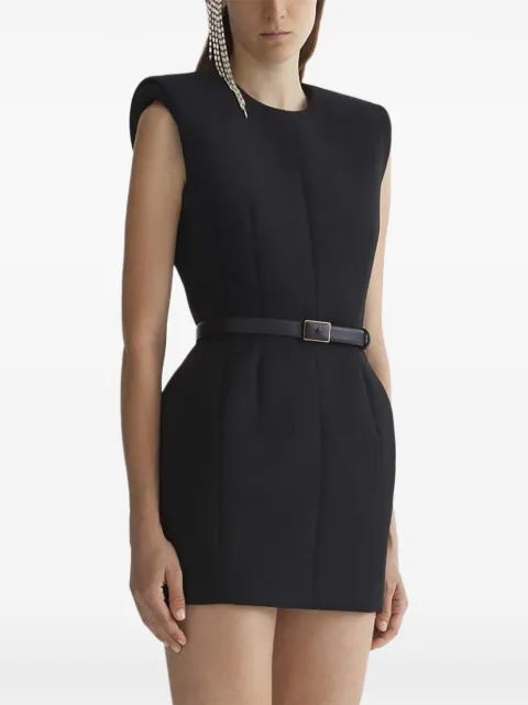 Mugler padded shoulder mini dress