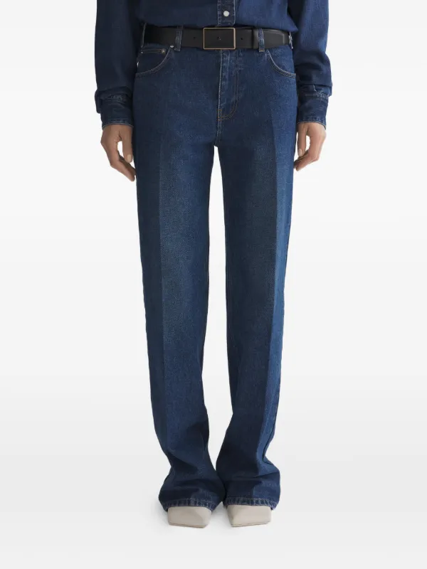 Mugler Straight Trousers in Blue