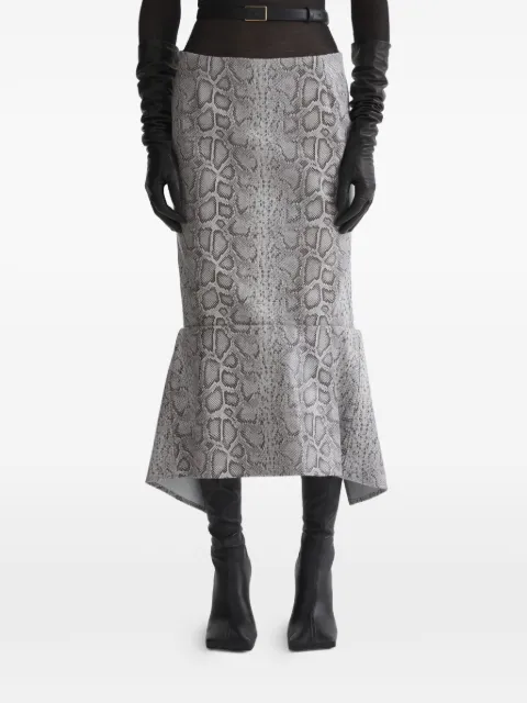 Mugler — snake print skirt