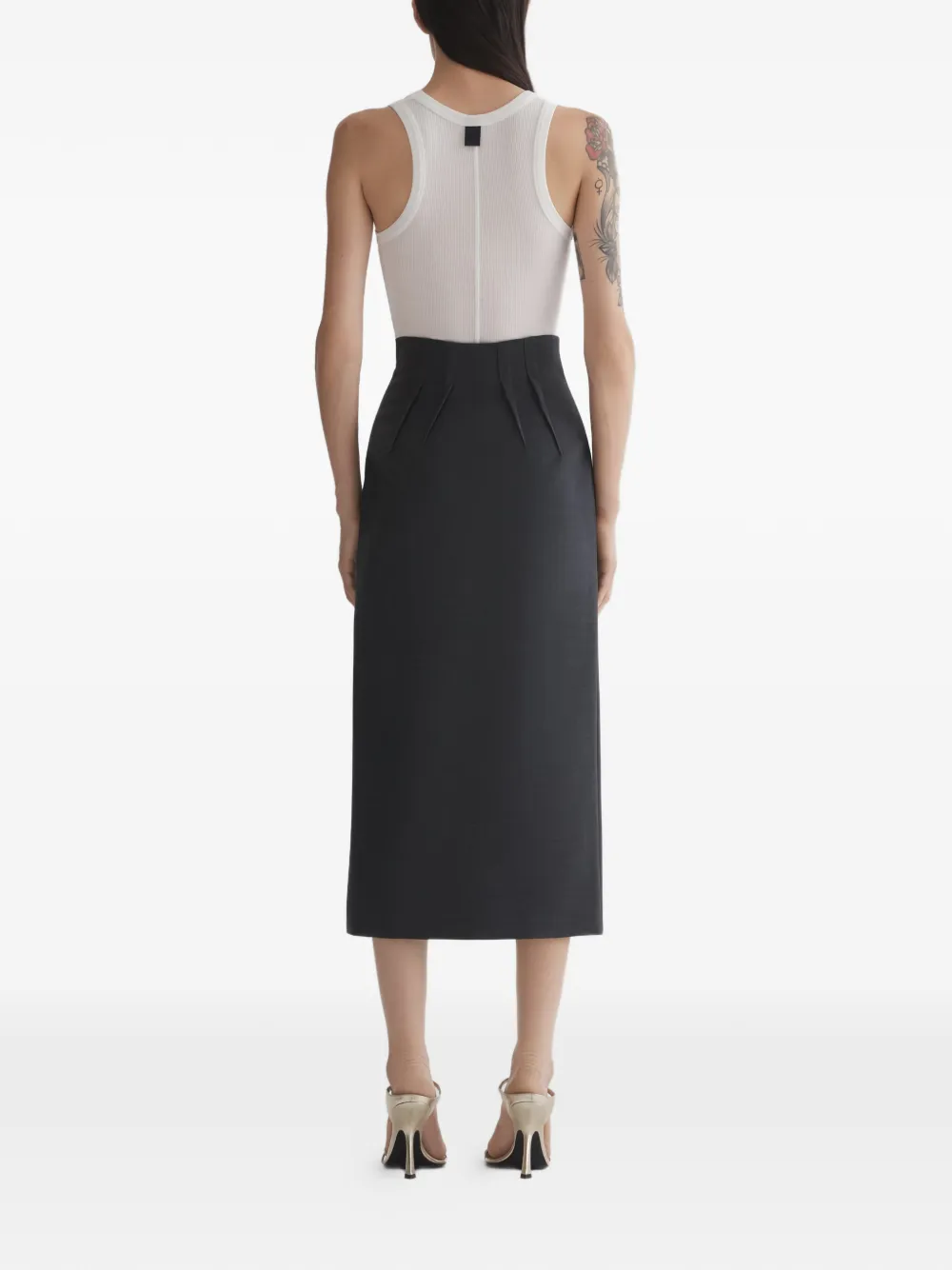 Mugler Geribbelde tanktop Grijs
