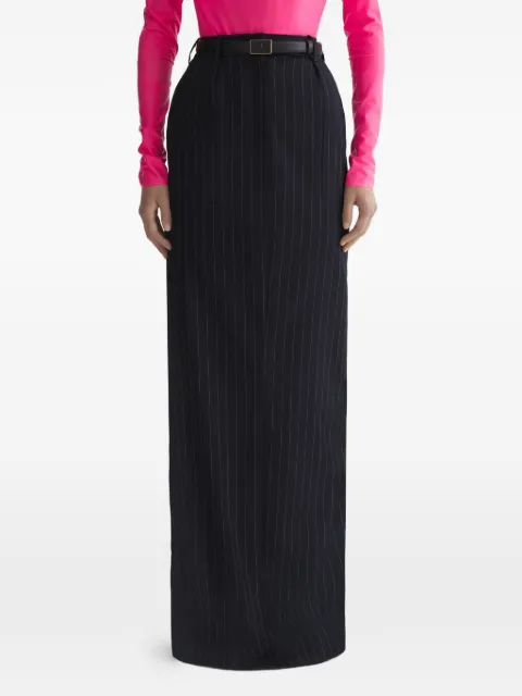 Mugler pinstripe slit skirt