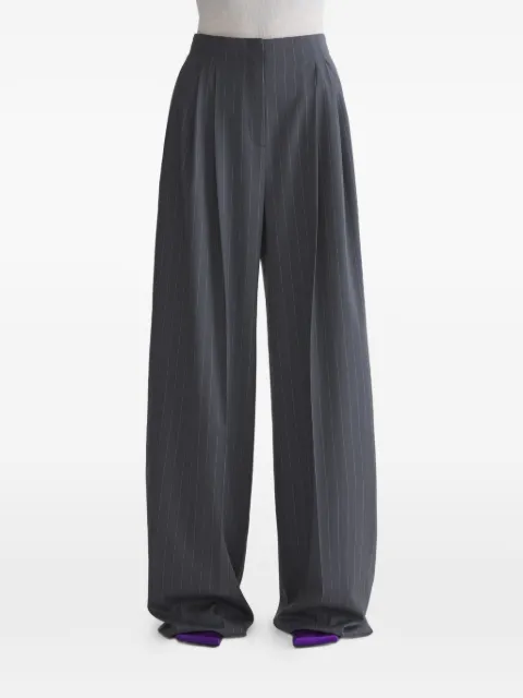 Mugler nålestribede bukser med brede ben