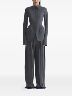 希少 ティエリーミュグレー ペプラム プリーツ ブラウス ウィメンズ Mugler（ミュグレー） | FARFETCH