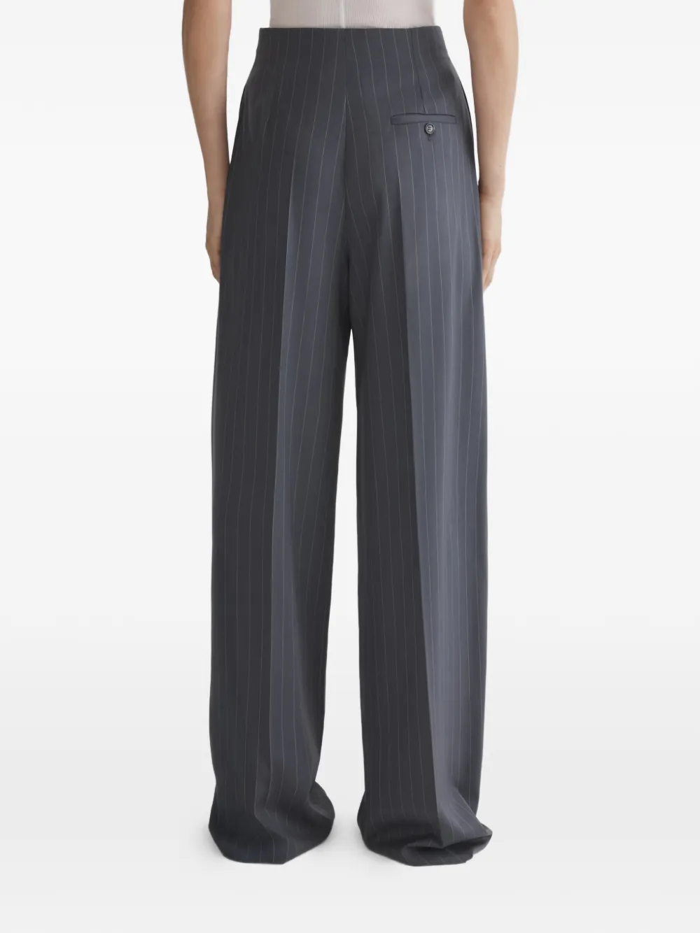 Mugler Broek met krijtstreep Grijs