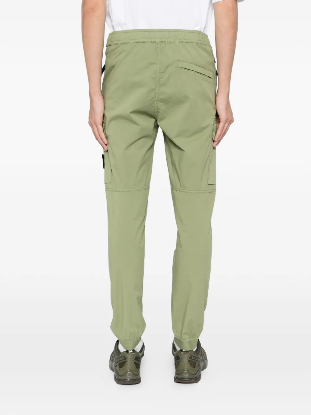 Stone Island Pantalone trainingsbroek met toelopende pijpen Groen