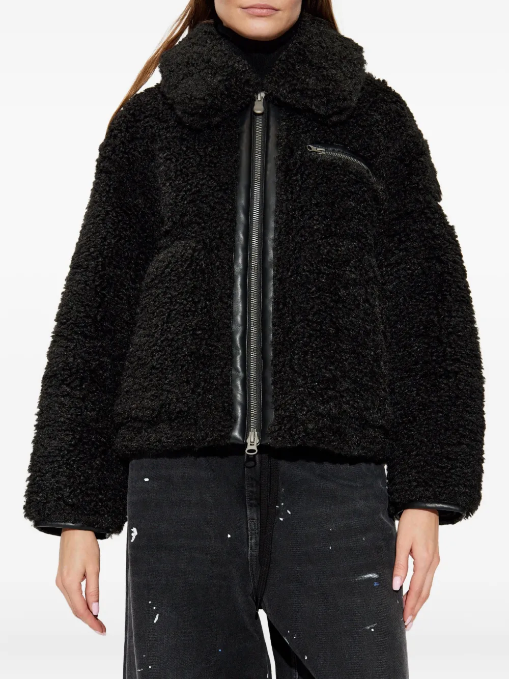 Save The Duck Jack met ritssluiting Zwart