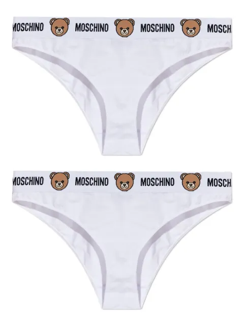 Moschino logo-waistband briefs (pack of two)