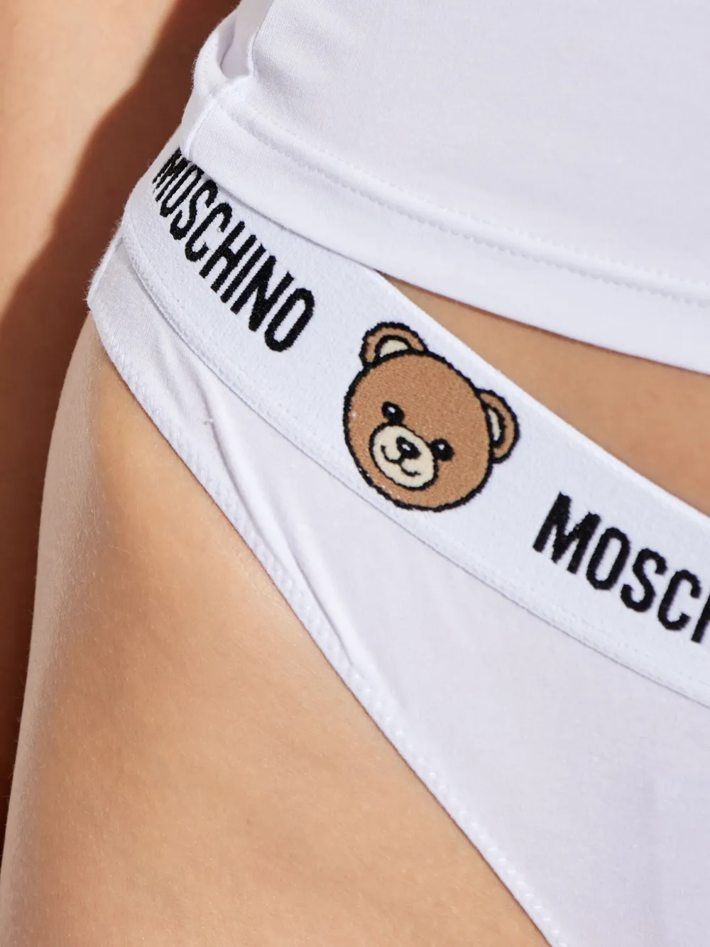 Moschino logo-waistband briefs (pack of two) - Wit