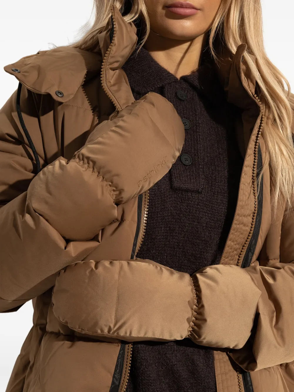 Rethinkit Studios Quilted Gloves In Brown