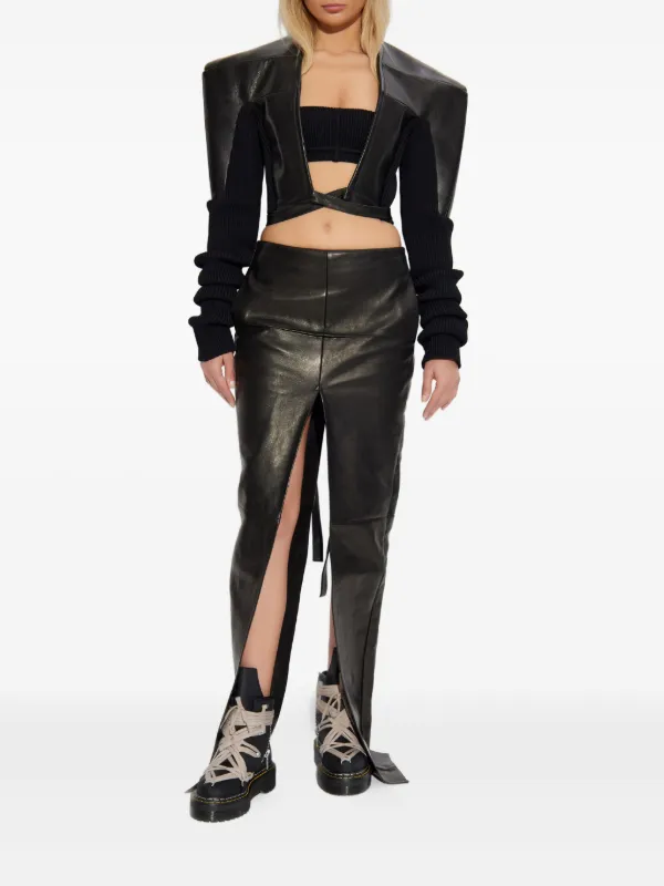 Rick Owens Ribbed Bandeau Top | Black | FARFETCH