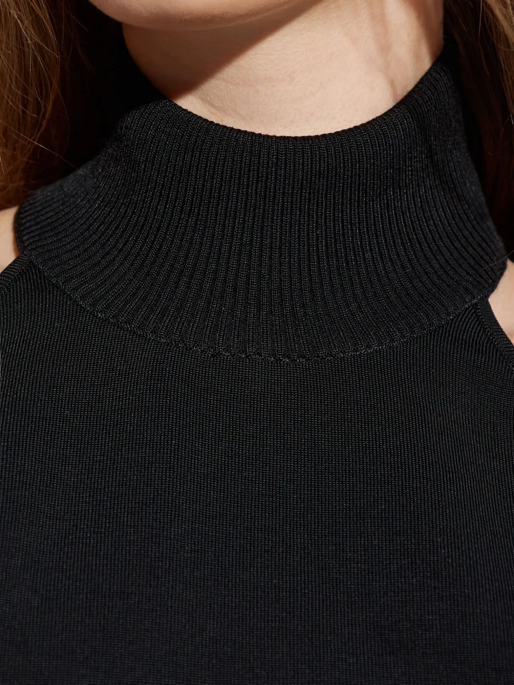 Givenchy Mock-neck Knit Halter Top In Black