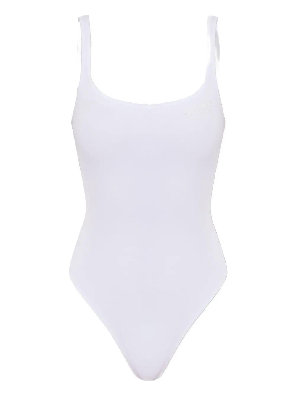 Moschino Square-neck Bodysuit In White