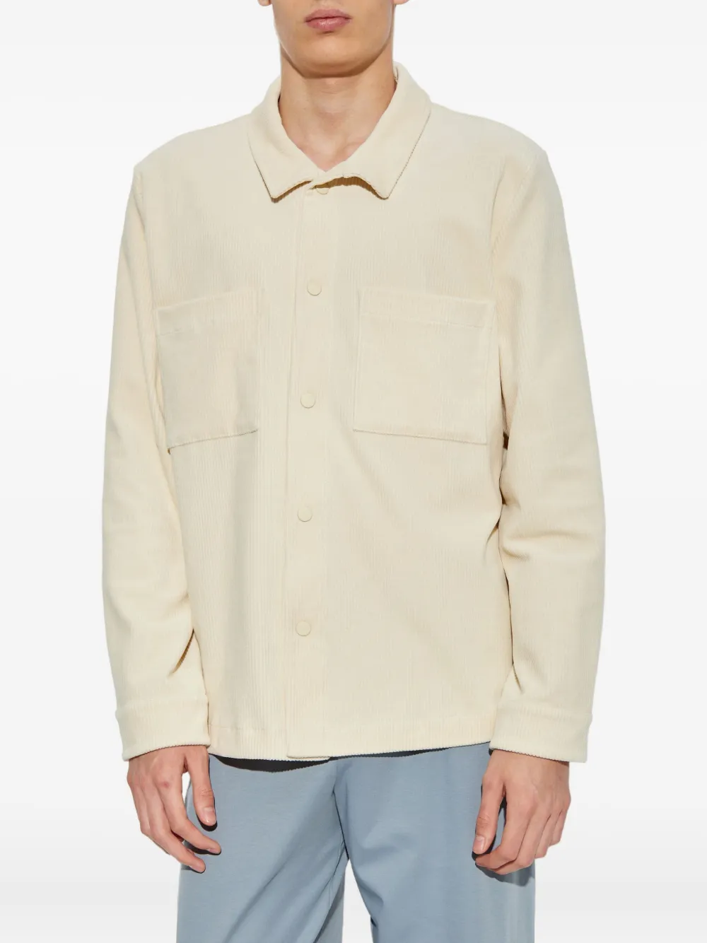  Hanro Long-sleeve Corduroy Shirt - Neutrals 