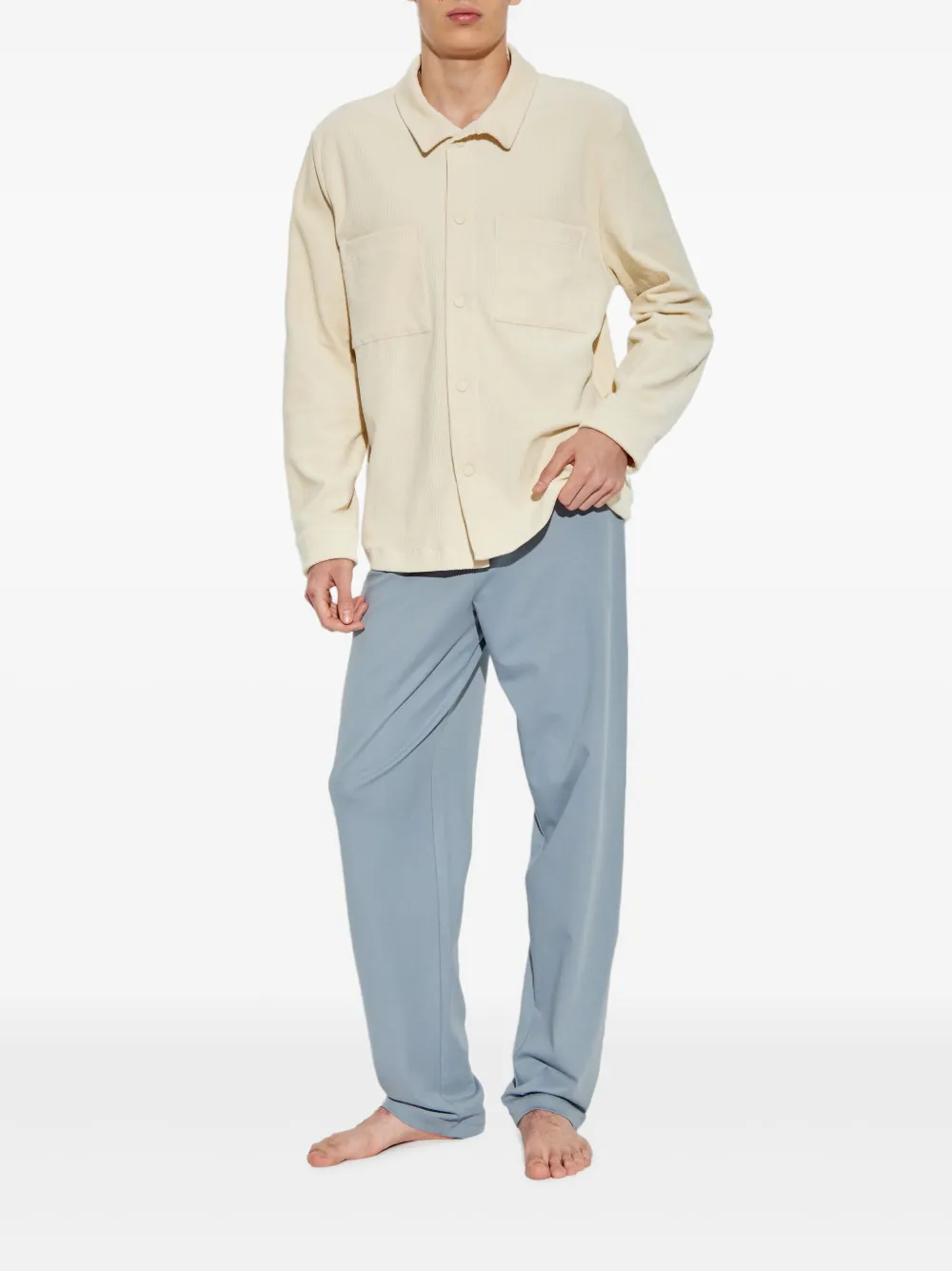 Hanro long-sleeve corduroy shirt - Beige