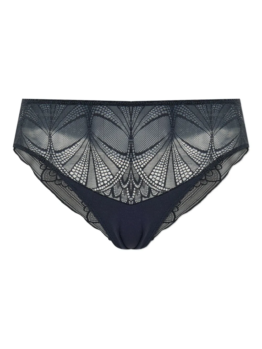 Hanro Medium-rise Lace Briefs In Black