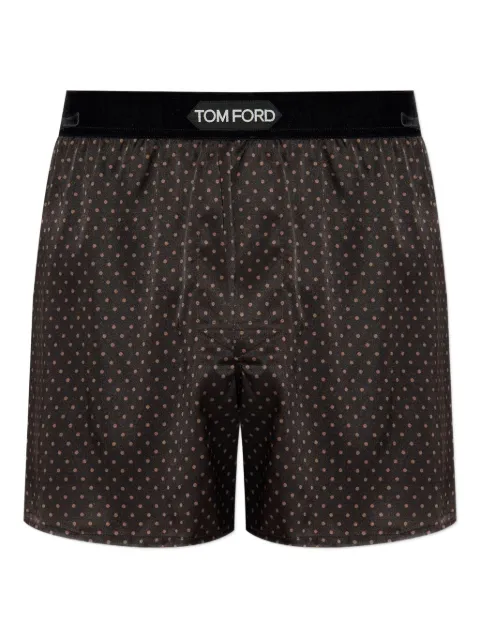 TOM FORD polka-dot pattern silk boxers
