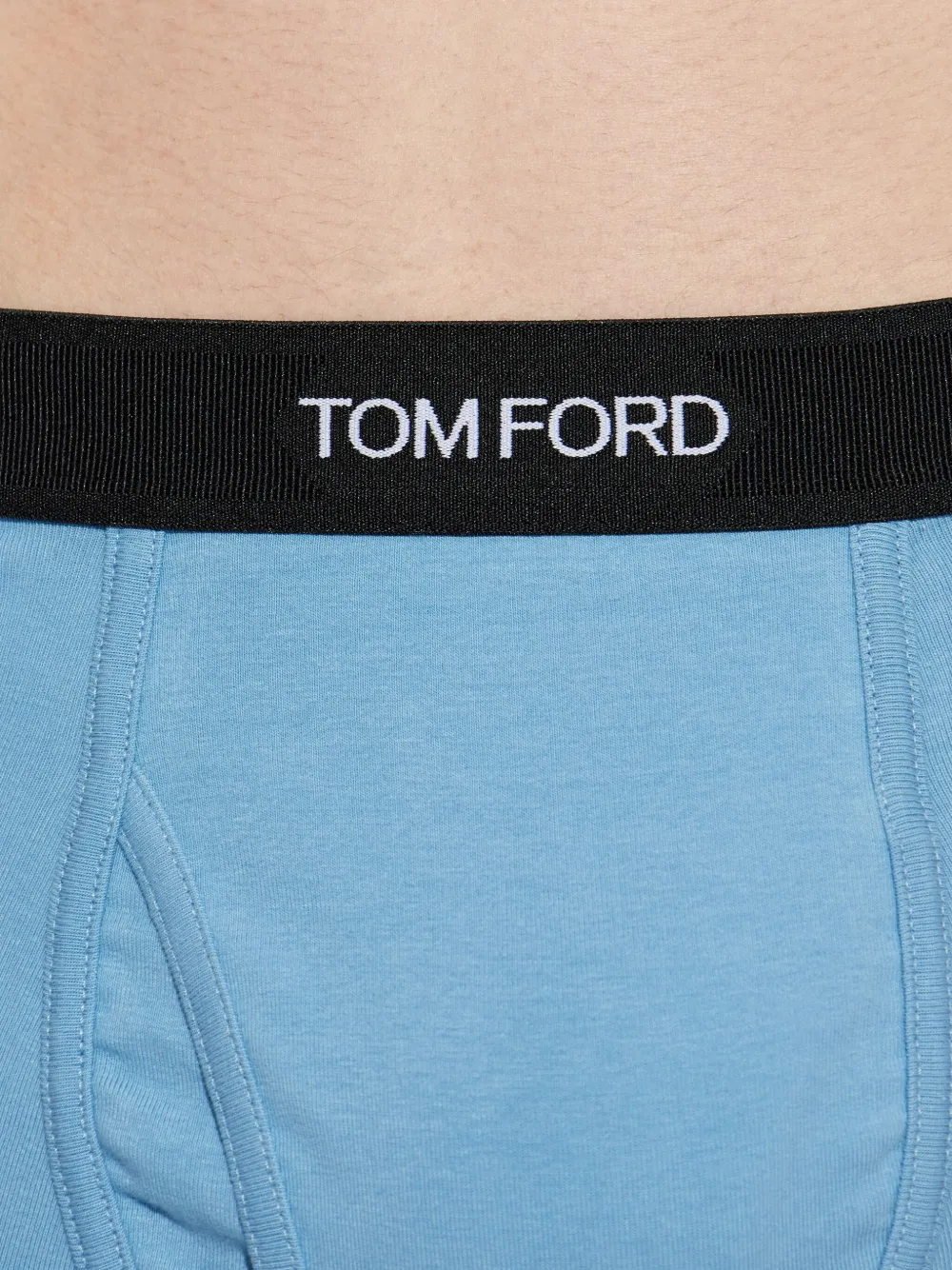 Tom Ford Logo-waistband Boxers (pack Of Two) In Blue