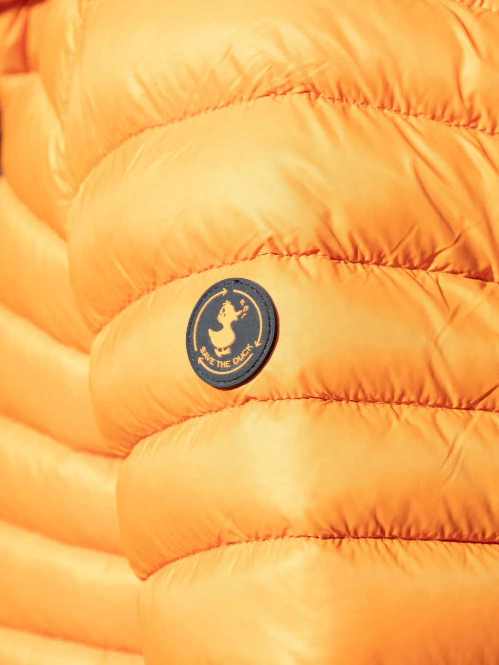 Save The Duck Gewatteerd jack met capuchon Oranje