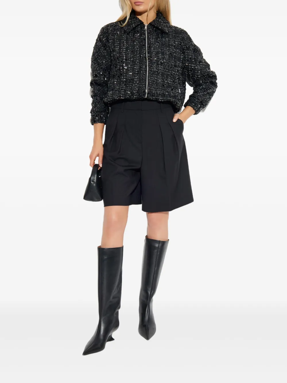 Add sequin zip-fastening jacket | Varsity Jackets | Image 2
