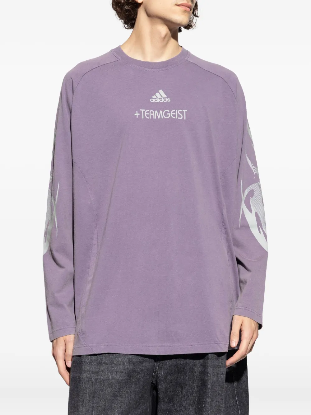 adidas T-shirt met print Paars