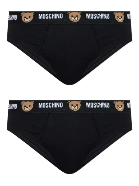 Moschino logo-waistband briefs (pack of two)