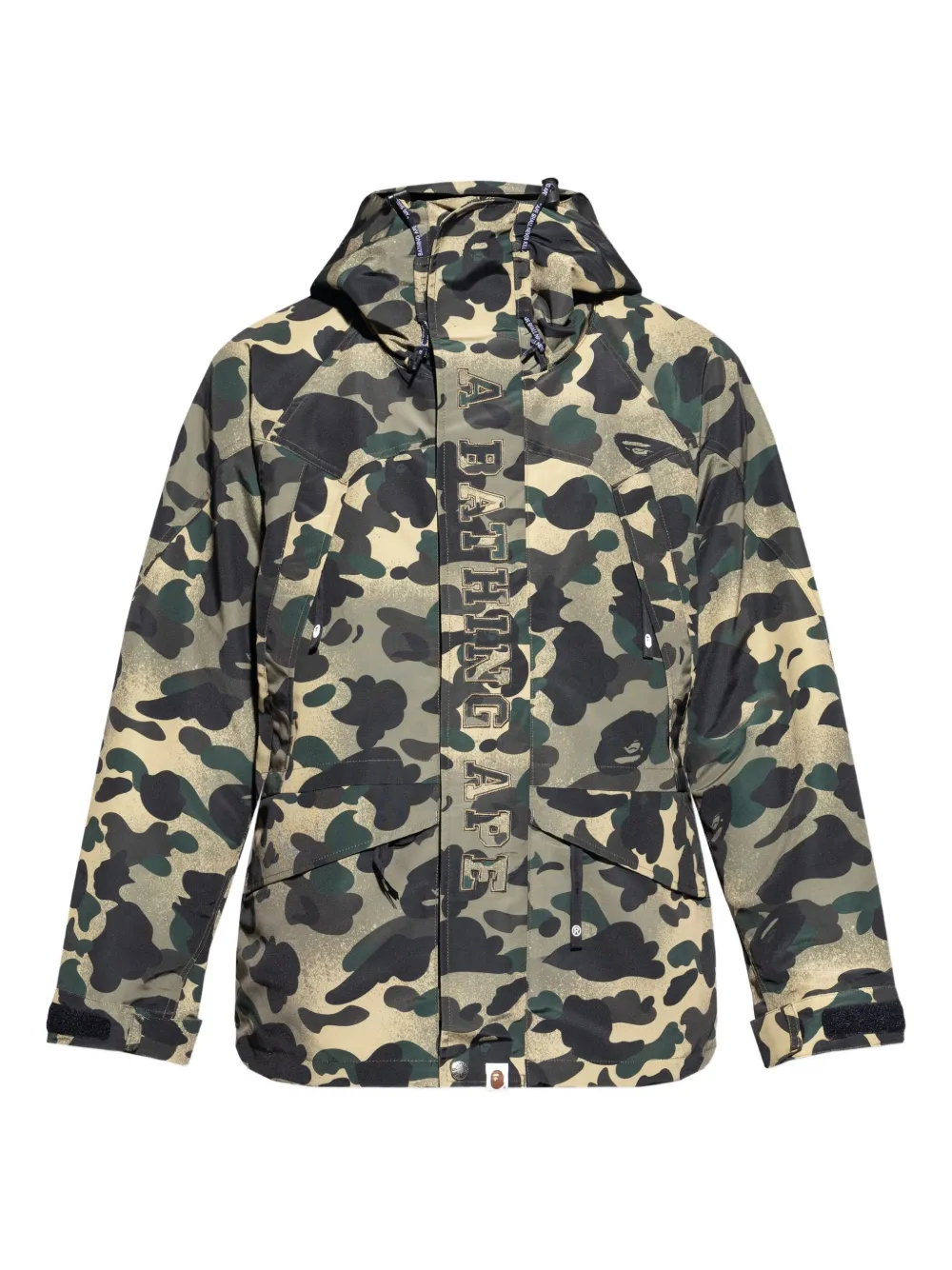 A BATHING APE® camouflage hooded jacket | Green | Image 1