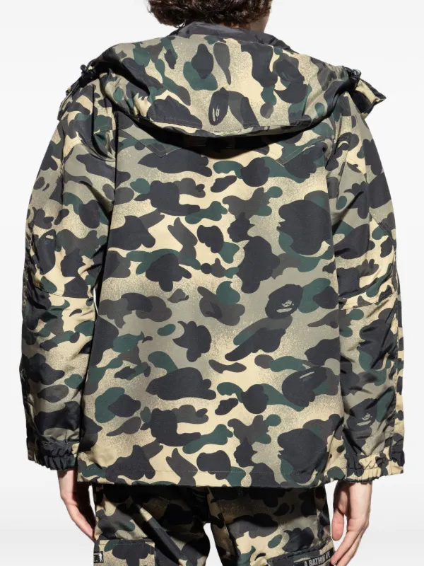 A BATHING APE® カモフラージュ フーデッド ジャケット | グリーン 