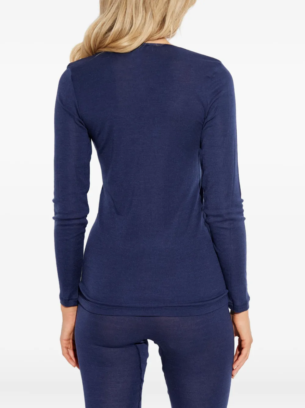 Hanro Top met V-hals Blauw
