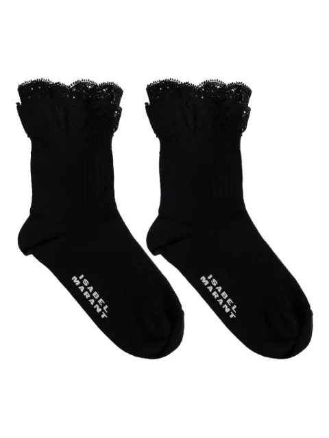 ISABEL MARANT lace-trim socks