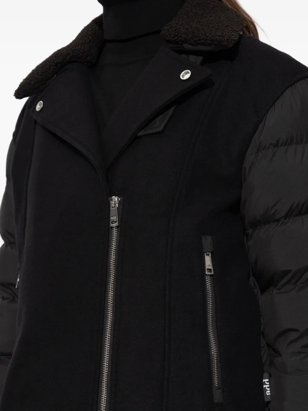 Add Shearling Panelled Jacket In Black