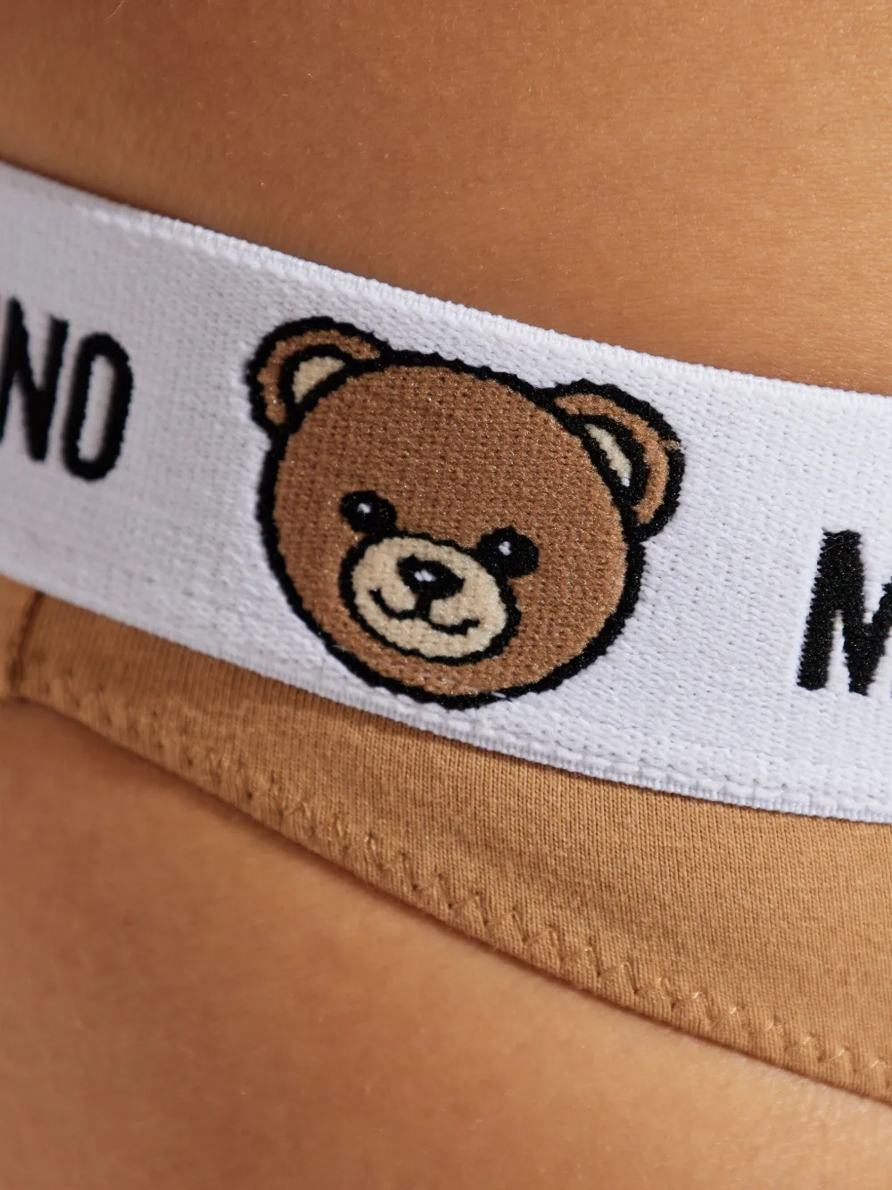 Moschino logo-waistband briefs (pack of two) - Beige