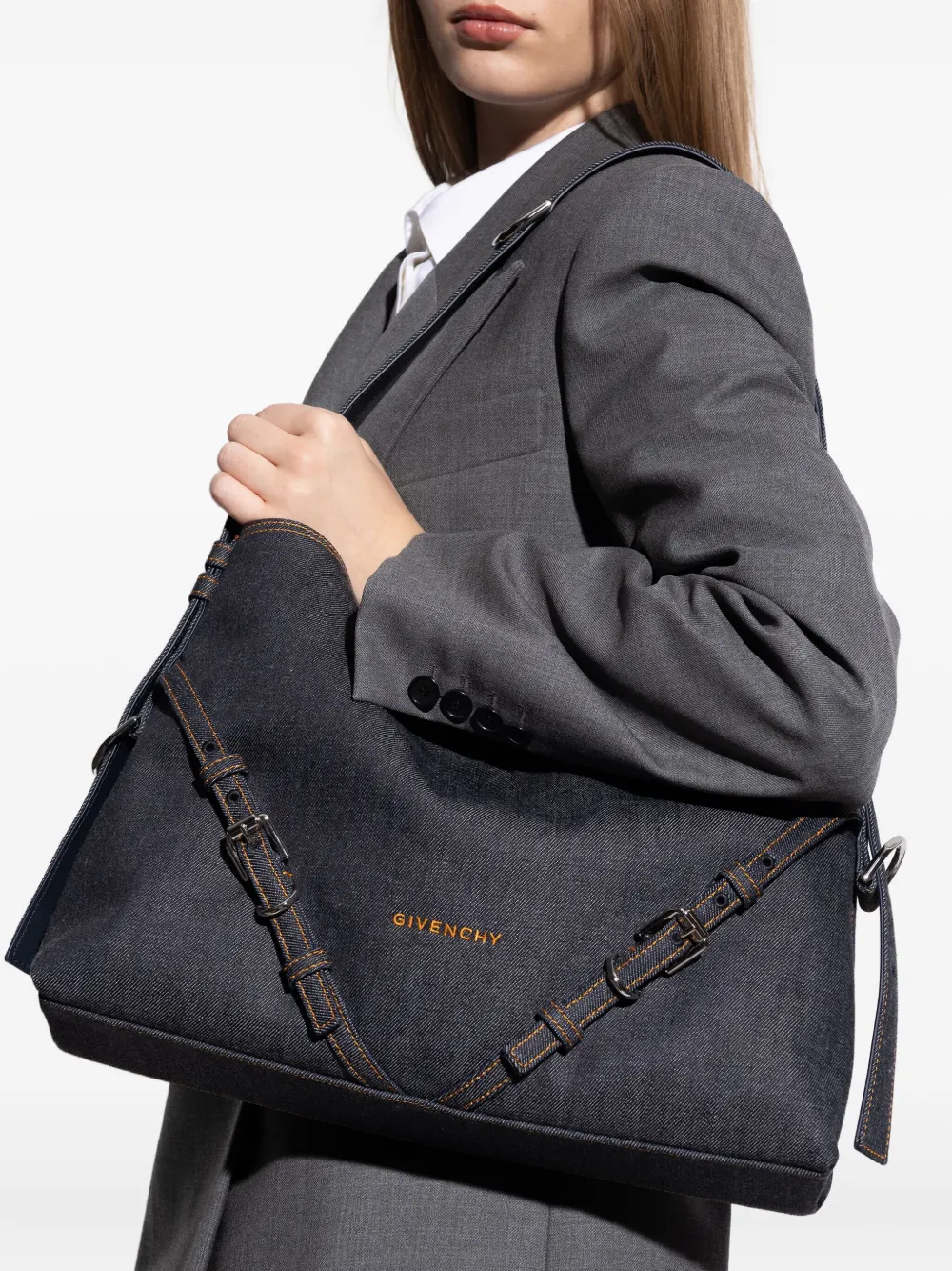 Givenchy Schoudertas met gespband - Blauw