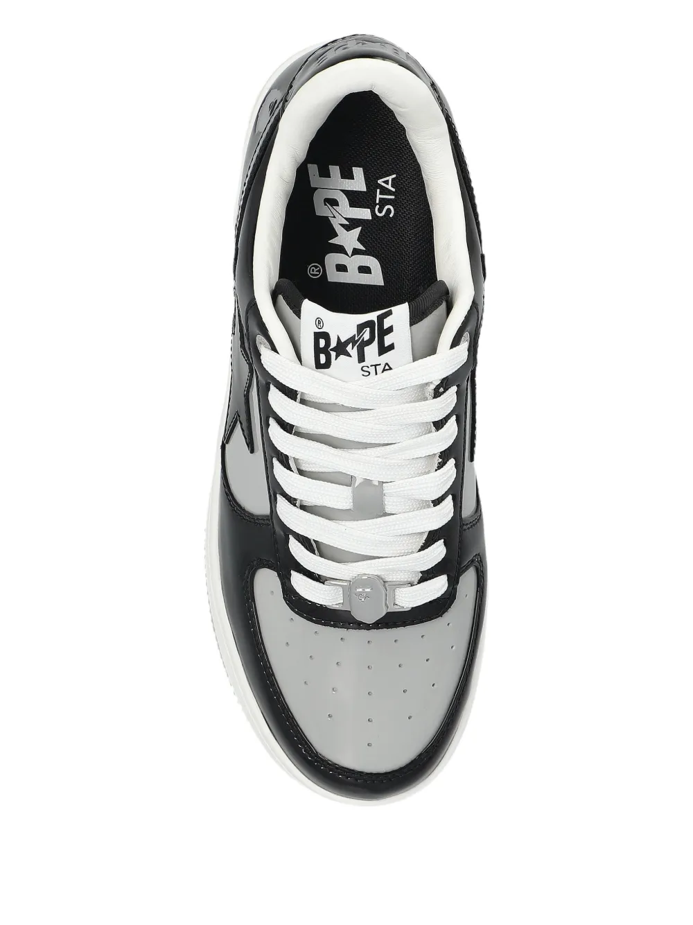 A Bathing Ape Bape Sta Panelled Sneakers In Black