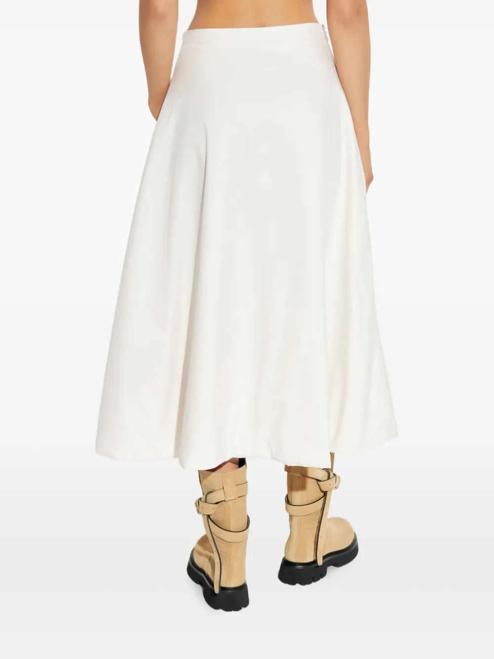 Add Side-pocket Midi Skirt In Neutral