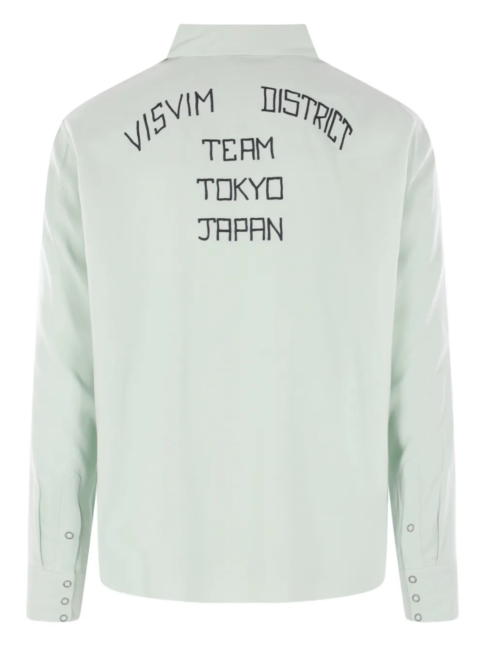 Visvim logo- embroidered shirt - Groen