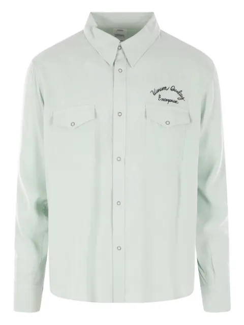 visvim logo- embroidered shirt