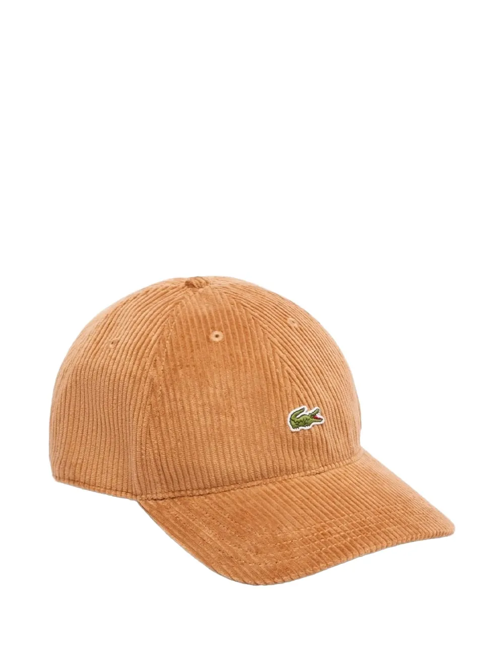 Lacoste Corduroy Logo Cap In Brown