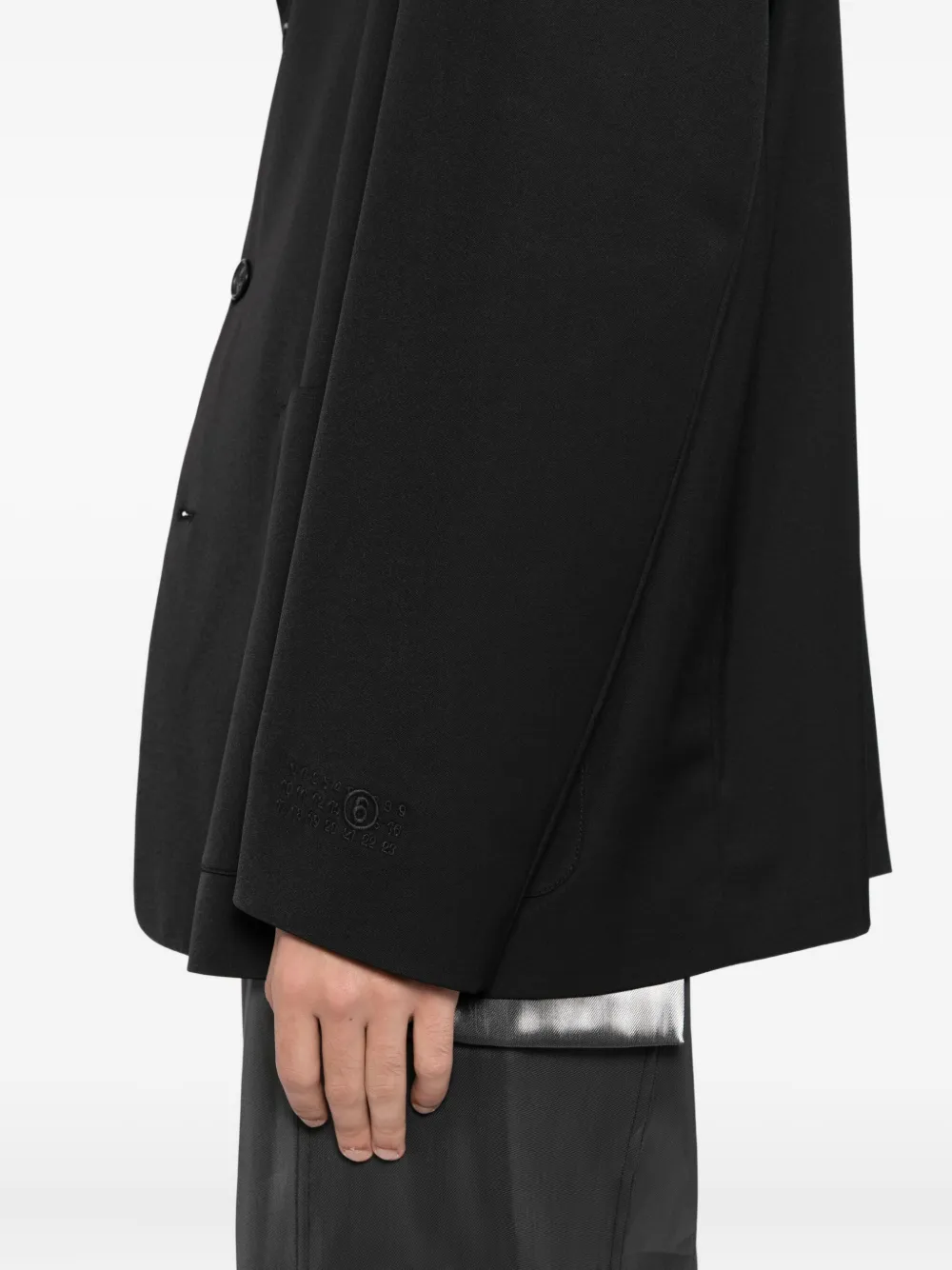 MM6 Maison Margiela Blazer met enkele rij knopen Zwart