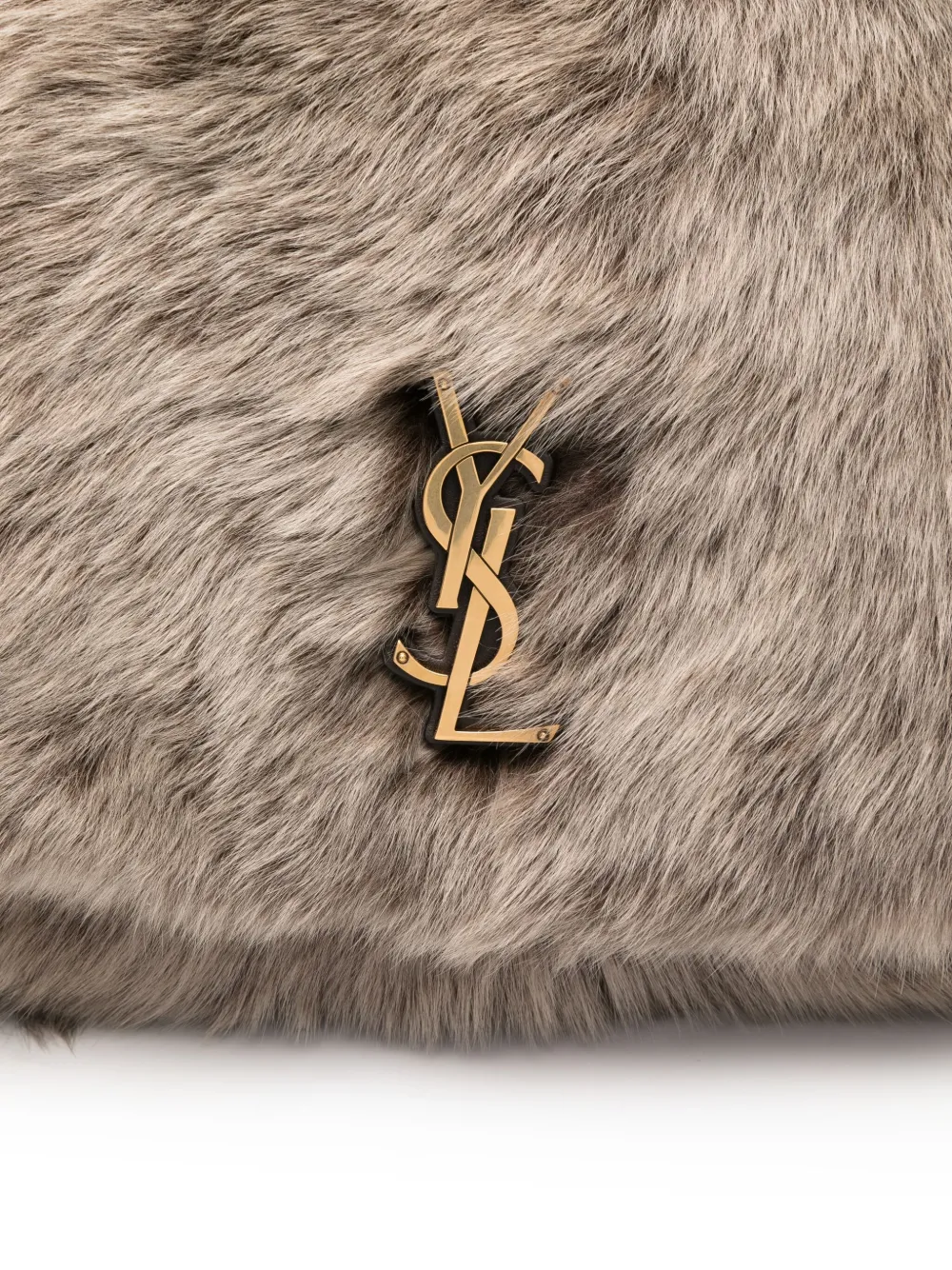 Saint Laurent Schoudertas met logoplakkaat Bruin